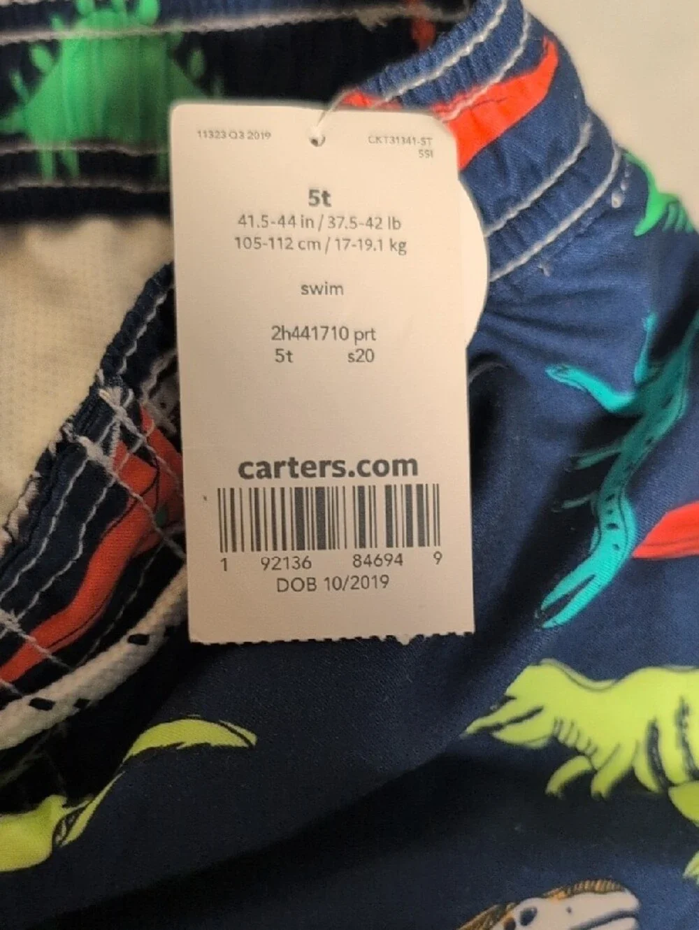 Carter's Dinosaur Swim Shorts